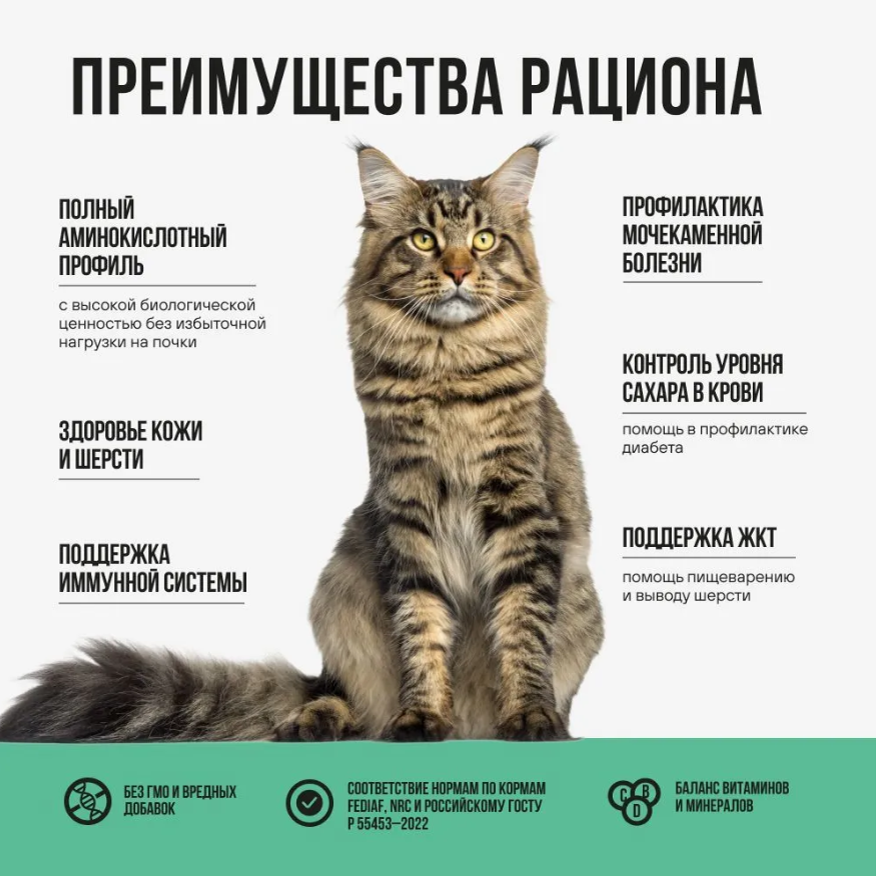 Корм BOWL WOW для стерилизованных кошек с индейкой, курицей и шпинатом