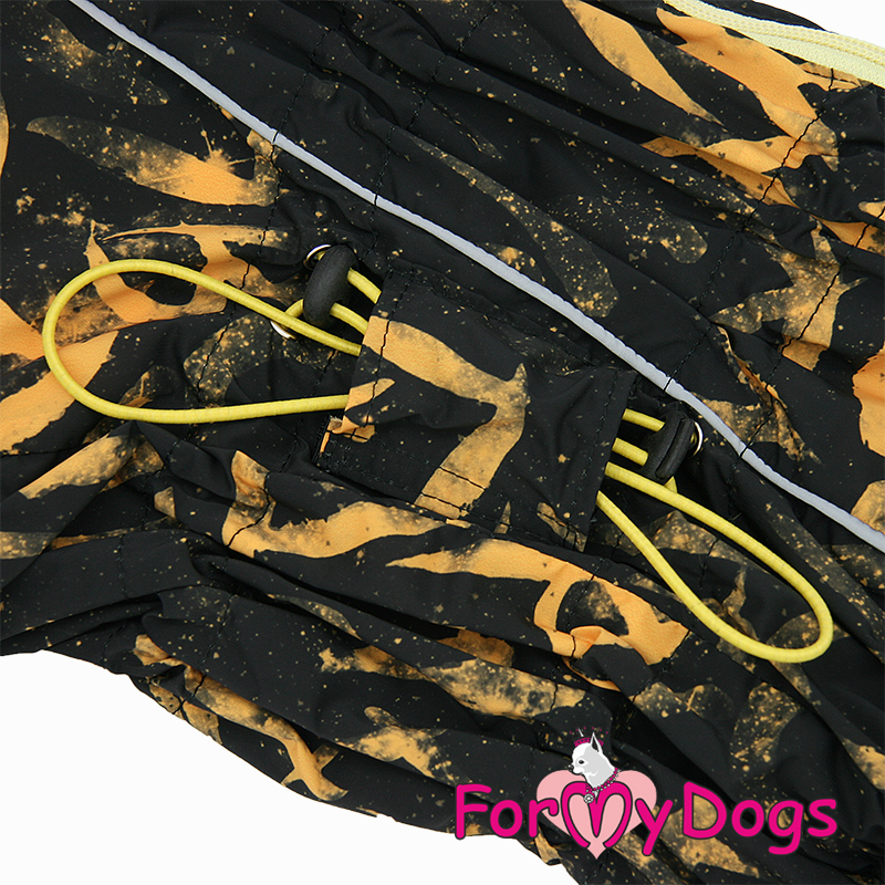 ForMyDogs Комбинезон ТЕПЛЫЙ черно/желтый для девочек C3 65*85см