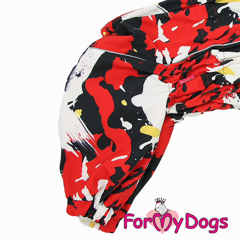 ForMyDogs Комбинезон ТЕПЛЫЙ красный для девочек C1 55*75см