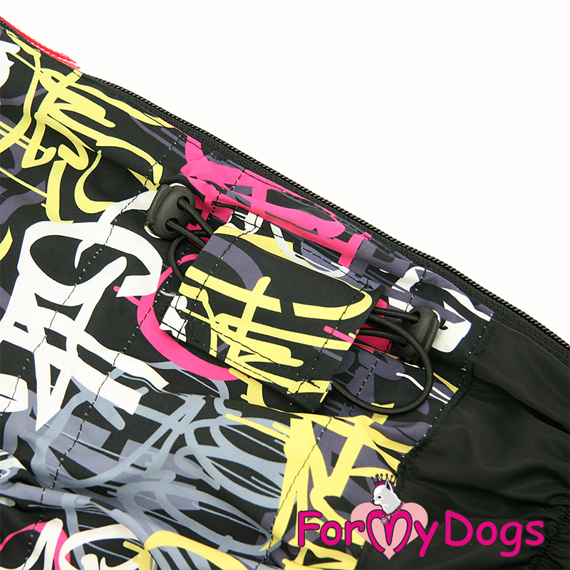 ForMyDogs Комбинезон ДОЖДЕВИК для собак черный для мальчиков В2 45*75 см