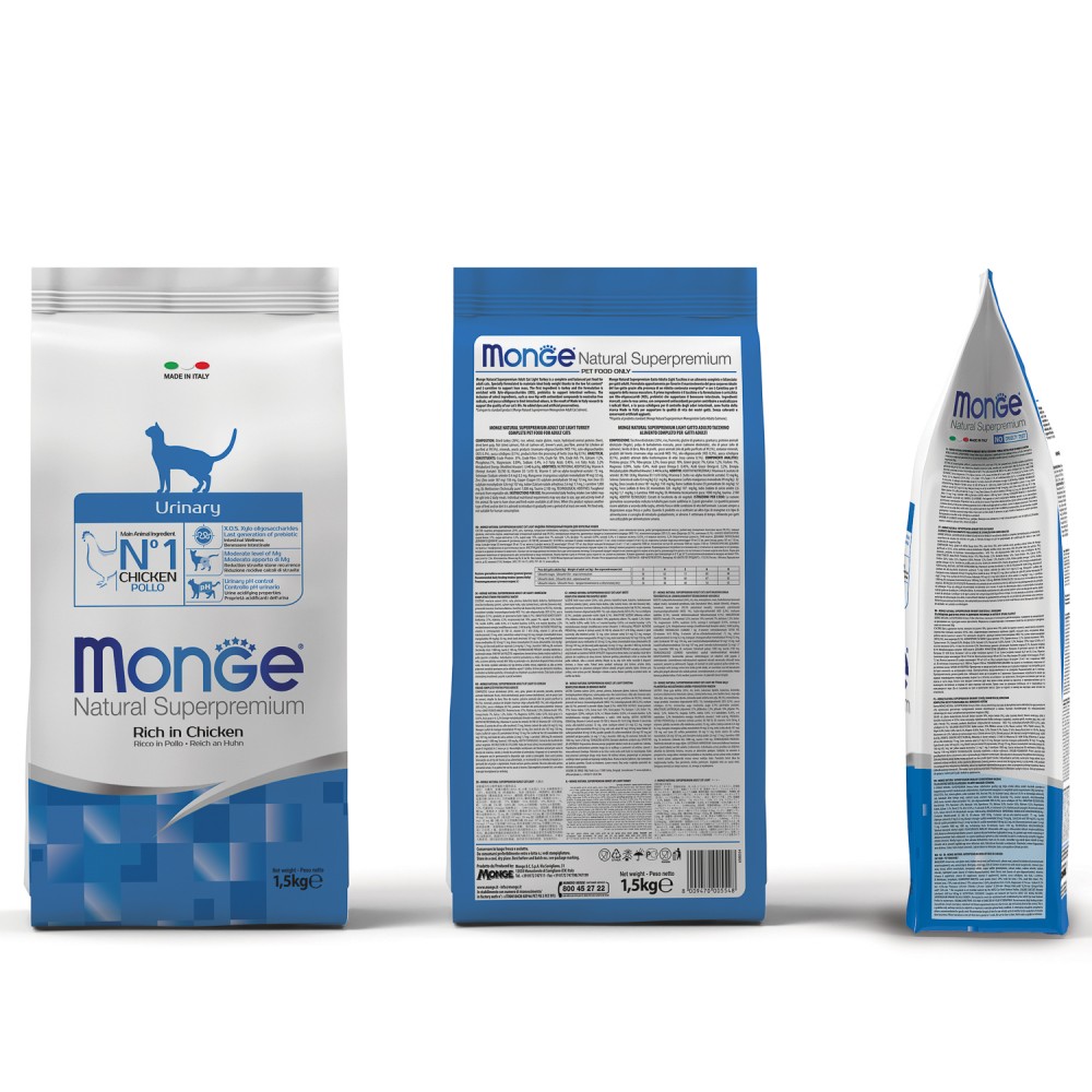 Корм сухой Monge Cat Urinary корм для кошек профилактика МКБ с курицей 10 кг