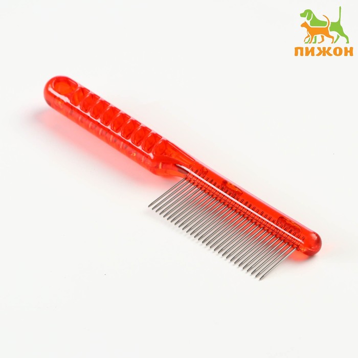 Расчёска Пижон для шерсти "Пузырьки", прозрачная, 20 х 3,6 см, МИКС цвет